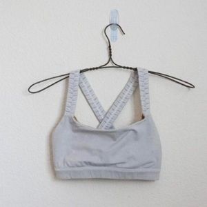 Lululemon grey thick criss cross strap sports bra